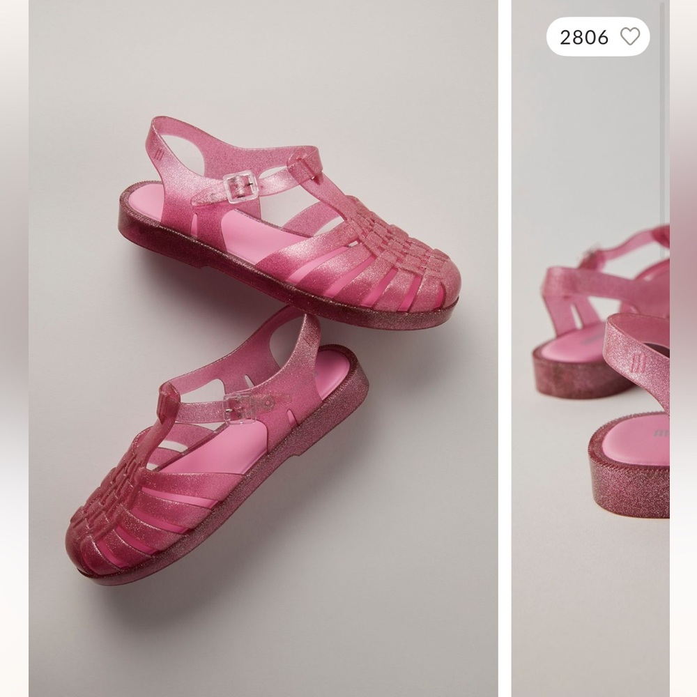 Melissa shiny pink possession sandals